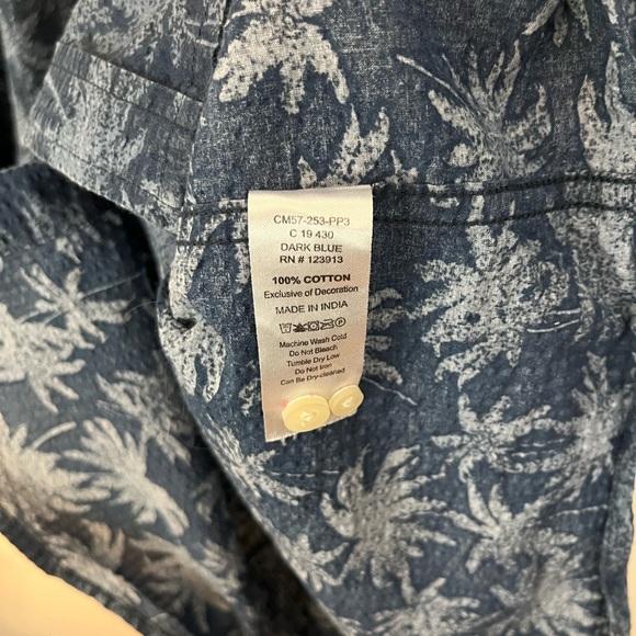Jachs Seersucker Palm Tree Print Short Sleeved Shirt - Picture 5 of 8